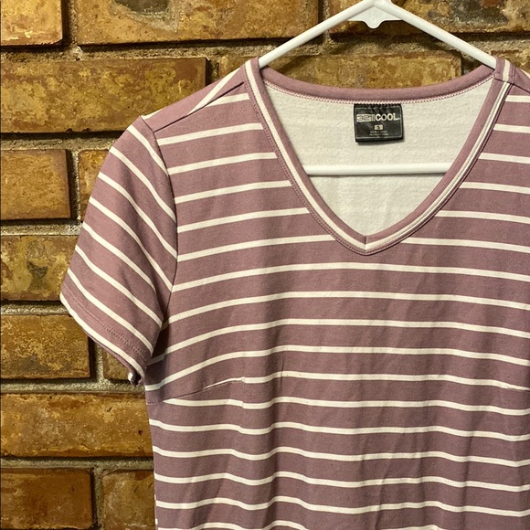 Lilac Light Purple Short Sleeve V-Neck Lightweight Sweater Mini Dress - Picture 3 of 10